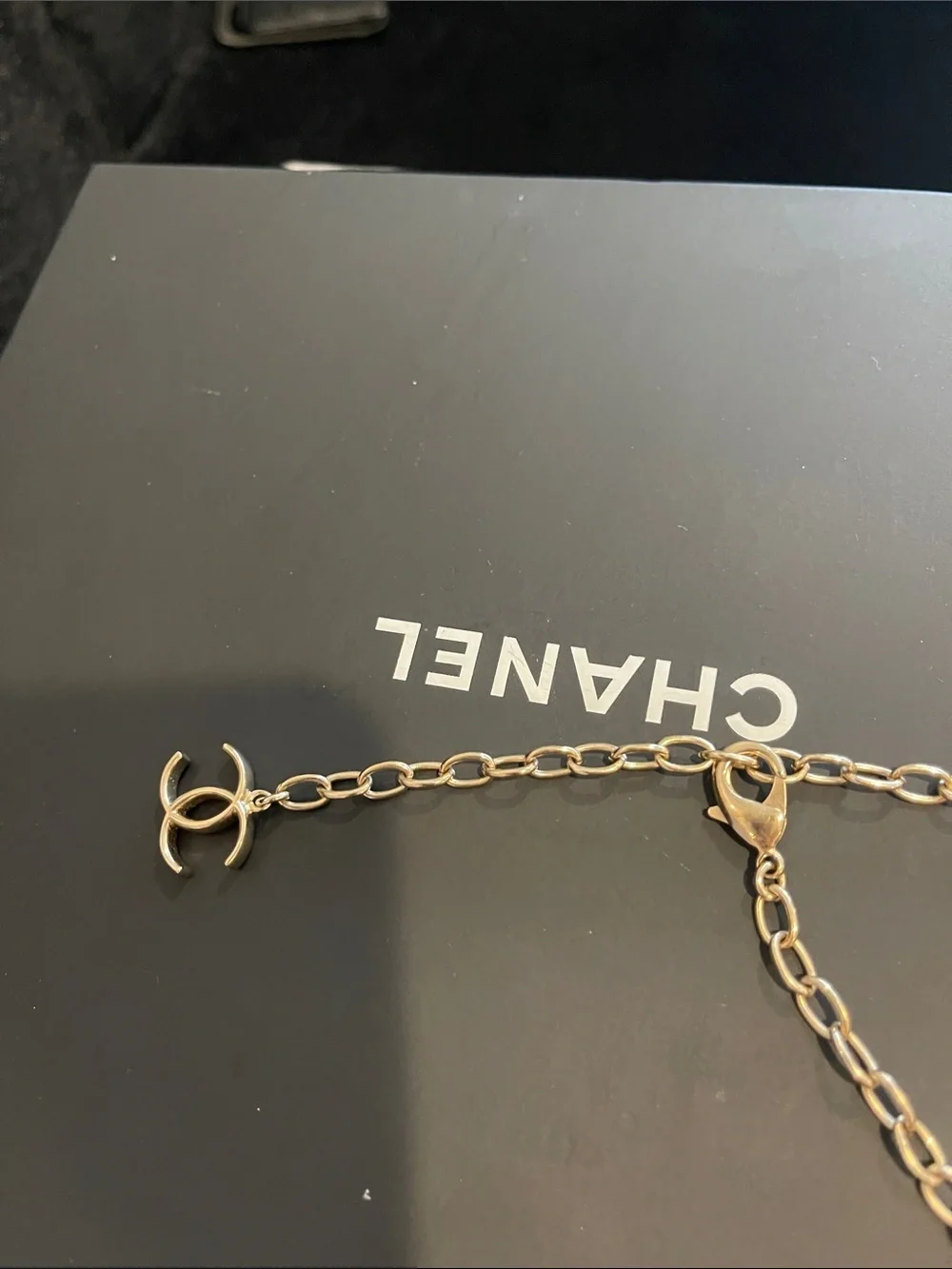 CHANEL Gold-Tone Statement Massive Pendant Necklace with Pearl Accents
